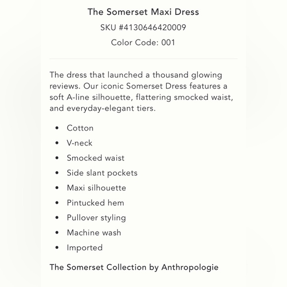 Anthropologie The Somerset Maxi Dress, 1X black - Picture 8 of 9